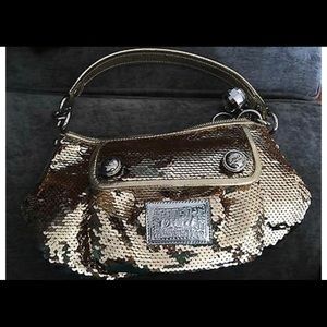 Coach Poppy Groovy Sequins Hobo Hand Bag